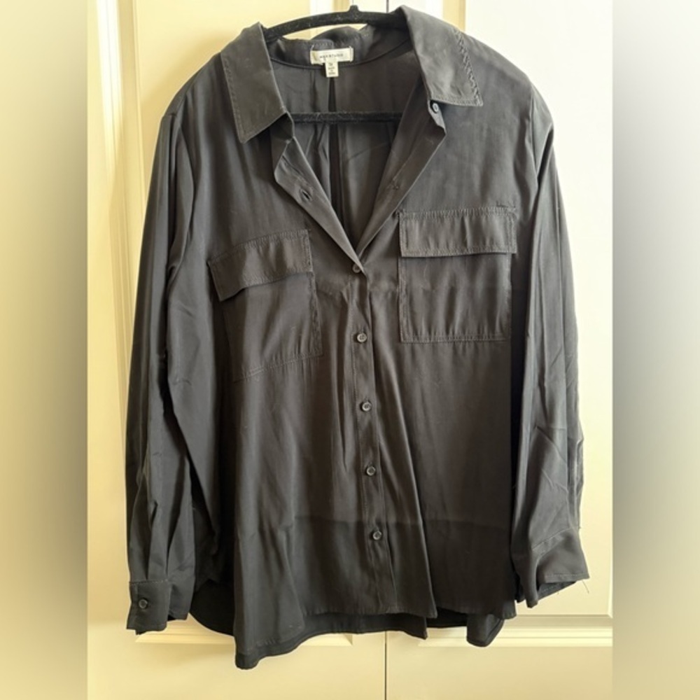 Max Studio Women's Elegant Black Button Up